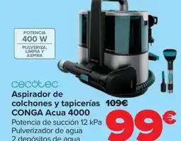 Carrefour CECOTEC Aspirador de colchones y tapicerías conga acua 4000 oferta