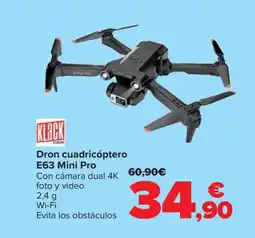 Carrefour KLACK Dron cuadricóptero E63 Mini Pro oferta