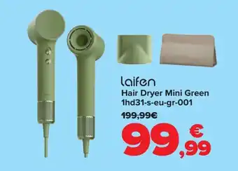 Carrefour LAIFEN Hair Dryer Mini Green 1hd31-s-eu-gr-001 oferta