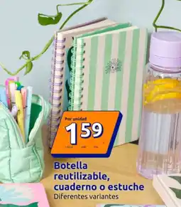 Action Botella reutilizable, cuaderno o estuche oferta