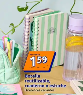 Action Botella reutilizable, cuaderno o estuche oferta