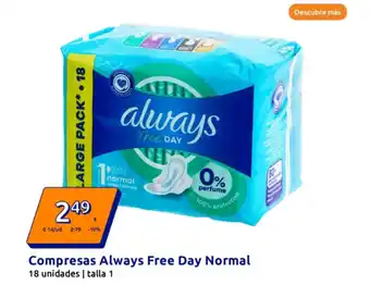 Action Compresas Always Free Day Normal oferta