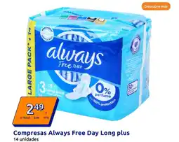 Action Compresas Always Free Day Long plus oferta