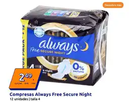 Action Compresas Always Free Secure Night oferta