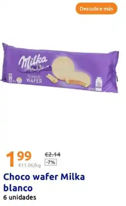 Action MILKA Choco wafer blanco oferta