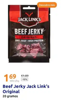 Action JACK LINK'S Beef Jerky Original oferta