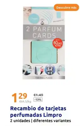 Action Recambio de tarjetas perfumadas Limpro oferta