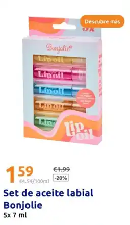 Action Set de aceite labial Bonjolie 5x 7 ml oferta