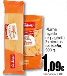 UDACO LA ISLENA Pluma rayada o spaghetti 3 minutos oferta