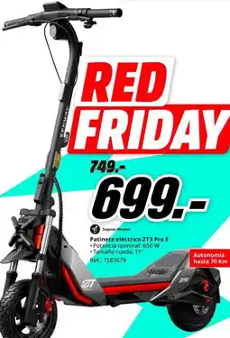 MediaMarkt Patinete eléctrico ZT3 Pro E oferta