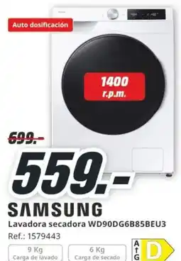 MediaMarkt SAMSUNG Lavadora secadora WD90DG6B85BEU3 oferta