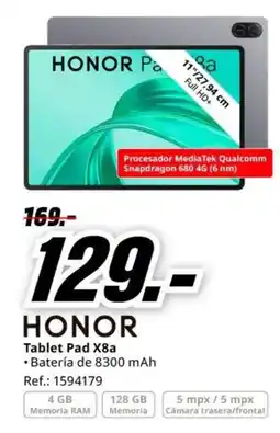 MediaMarkt HONOR Tablet Pad X8a oferta
