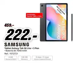 MediaMarkt SAMSUNG Tablet Galaxy Tab S6 Lite + S Pen oferta