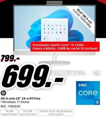 MediaMarkt HP All in one 24" 24-cr0111ns oferta