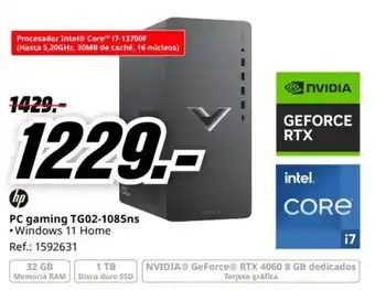 MediaMarkt HP PC gaming TG02-1085ns oferta