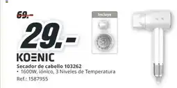 MediaMarkt KOENIC Secador de cabello 103262 oferta