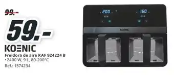 MediaMarkt KOENIC Freidora de aire KAF 924224 B oferta