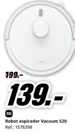 MediaMarkt Robot aspirador Vacuum $20 oferta