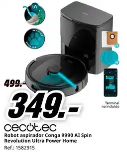 MediaMarkt CECOTEC Robot aspirador Conga 9990 AI Spin Revolution Ultra Power Home oferta