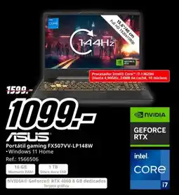MediaMarkt ASUS Portátil gaming FX507VV-LP148W oferta
