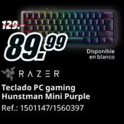 MediaMarkt RAZER Teclado PC gaming Hunstman Mini Purple oferta