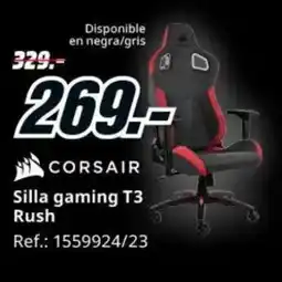 MediaMarkt CORSAIR Silla gaming T3 Rush oferta