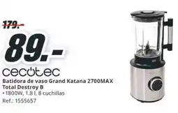 MediaMarkt CECOTEC Batidora de vaso Grand Katana 2700MAX oferta