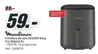 MediaMarkt MOULINEX Freidora de aire EZ245H Easy oferta