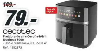 MediaMarkt CECOTEC Freidora de aire Cecofry&Grill Duoheat 8000 oferta