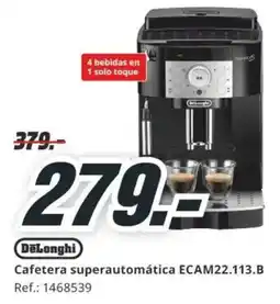 MediaMarkt DELONGHI Cafetera superautomática ECAM22.113.B oferta