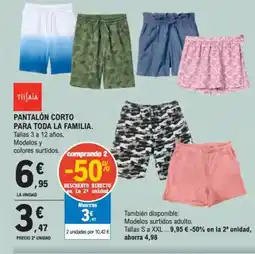 E.Leclerc Pantalón corto para toda la familia oferta