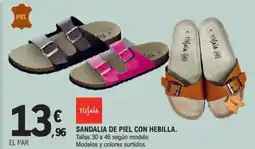 E.Leclerc Sandalia de piel con hebilla oferta