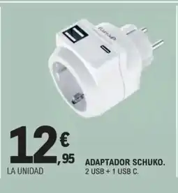 E.Leclerc Adaptador schuko oferta