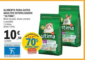 E.Leclerc ULTIMA Alimento para gatos adultos esterilizados oferta