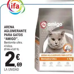 E.Leclerc AMIGO Arena aglomerante para gatos oferta