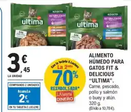 E.Leclerc ULTIMA Alimento húmedo para gatos fit & delicious oferta