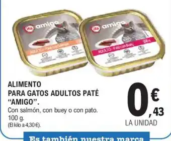 E.Leclerc AMIGO Alimento para gatos adultos pate oferta