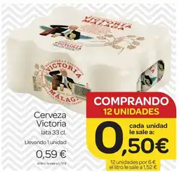 Supermercados El Jamón VICTORIA Cerveza oferta