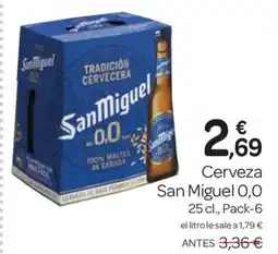 Supermercados El Jamón SAN MIGUEL Cerveza oferta
