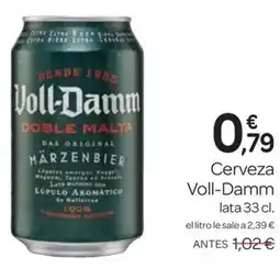 Supermercados El Jamón VOLL DAMM Cerveza oferta