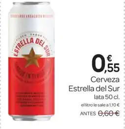 Supermercados El Jamón ESTRELLA DEL SUR Cerveza oferta