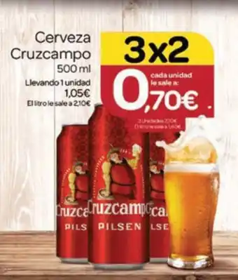 Supermercados El Jamón CRUZCAMPO Cerveza oferta