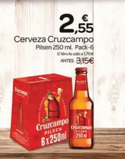 Supermercados El Jamón CRUZCAMPO Cerveza oferta