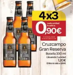 Supermercados El Jamón GRAN RESERVA Cruzcampo oferta