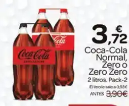 Supermercados El Jamón COCA COLA Normal Zero o Zero Zero oferta