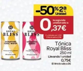 Supermercados El Jamón ROYAL BLISS Tónica oferta
