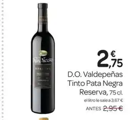 Supermercados El Jamón PATA NEGRA D.O. Valdepeñas Tinto oferta