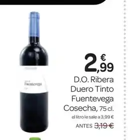 Supermercados El Jamón FUENTEVEGA COSECHA D.O. Ribera Duero Tinto oferta