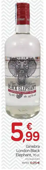 Supermercados El Jamón BLACK ELEPHANT Ginebra London oferta