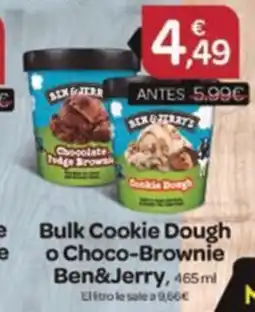 Supermercados El Jamón BEN & JERRY Bulk Cookie Dough o Choco Brownie oferta
